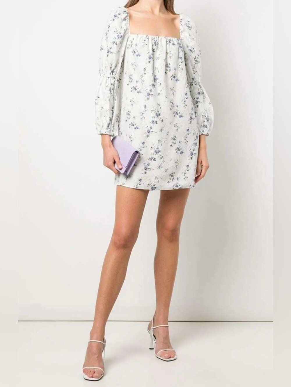 REFORMATION JERRI FLORAL LINEN DRESS XS